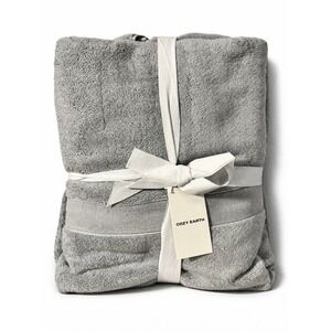 Cozy Earth Luxury Bath Towel Harbor Mist Gray Plush Soft Spa Hotel Premium New